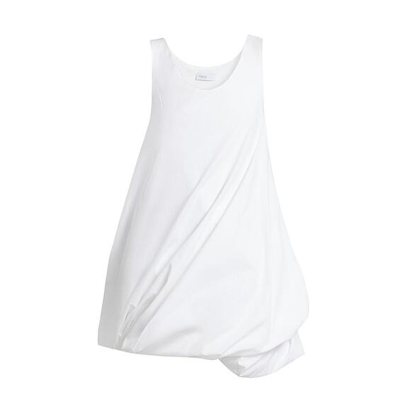 Rosetta Getty Twisthem Cotton Tank Minidress - S White - Picture 1 of 5